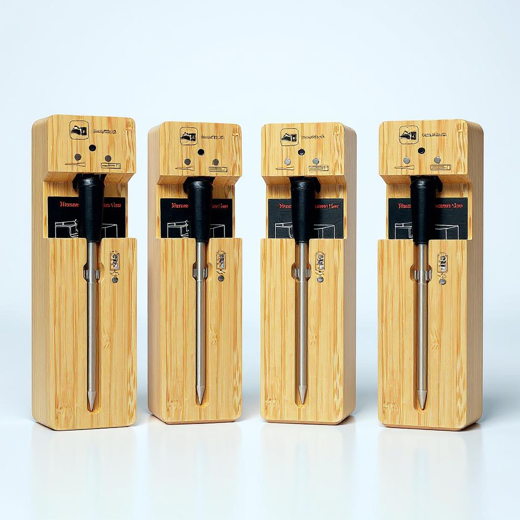 Probe Plus Bluetooth Wireless Meat Thermometer Digital for BBQ Grill Oven Smoker Air Fryer Kitchen FDA Certified Food Safe Rechargeable Eco Friendly Multi-Probe Management Real Time Smartphone Monitoring High Precision Measurement Stainless Steel Probes