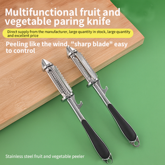 5-in-1 Multifunctional Kitchen Peeler – Veggie Peelers for Kitchen,Potato kitchen Pear Tomato Cucumber Graters,2Pcs 1Pcs Peelers and Slicers, Peels, Juliennes, Scrapes Fish Scales, & More – Bottle Opener Included Utensils Peeling