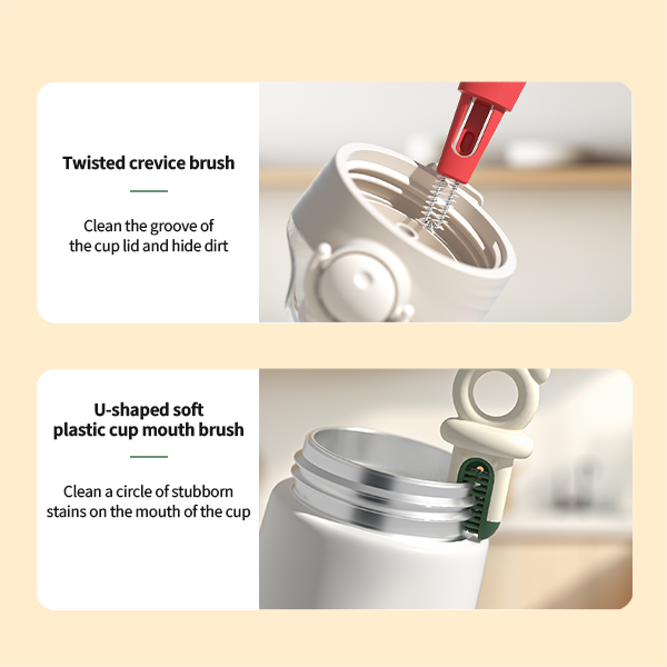 Casabella 4-in-1 Multi-Purpose Bendable SiliconeCleaning Brush, wine-glass Bendy Brush, Tumblerbottles Brush, Baby bottles Brush, Coffee mugsBrush,and more-Non-toxic, odorless, and heat-resistant,Extended Handle Version