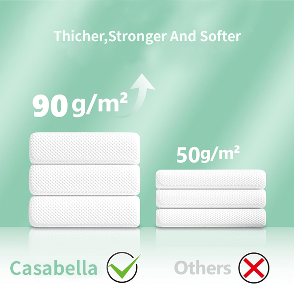 Casabella Reusable & Disposable Compressed Bath Towels 55 x 27 inch – Large Cotton Towels for Travel, Camping, Beach, Hiking, Swimming, AirBNB – Portable Towel Tablets, 5 Pack / 10 Pack