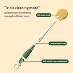 Casabella 4-in-1 Multi-Purpose Bendable SiliconeCleaning Brush, wine-glass Bendy Brush, Tumblerbottles Brush, Baby bottles Brush, Coffee mugsBrush,and more-Non-toxic, odorless, and heat-resistant,Extended Handle Version