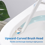 Casabella Disposable and Flusheable Toilet Brush Wand Cleaning System, Powerful Stain & Odor Removal, Flushable & Non-Clogging, Includes 1 Handle, 1 Storage Caddy, 1 Hook, 12 Refill Heads with Fresh Scent