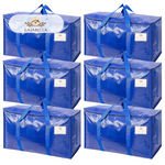 CasaBella 24 Gallon Extra Large Heavy Duty Foldable Moving Bags With Carrying Handles, Zippers and Tag Pocket, Outdoor Camping, water proof Organiser