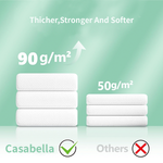 Casabella Reusable & Disposable Compressed Bath Towels 55 x 27 inch – Large Cotton Towels for Travel, Camping, Beach, Hiking, Swimming, AirBNB – Portable Towel Tablets, 5 Pack / 10 Pack