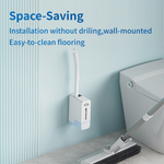 Casabella Disposable and Flusheable Toilet Brush Wand Cleaning System, Powerful Stain & Odor Removal, Flushable & Non-Clogging, Includes 1 Handle, 1 Storage Caddy, 1 Hook, 12 Refill Heads with Fresh Scent