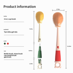 Casabella 4-in-1 Multi-Purpose Bendable SiliconeCleaning Brush, wine-glass Bendy Brush, Tumblerbottles Brush, Baby bottles Brush, Coffee mugsBrush,and more-Non-toxic, odorless, and heat-resistant,Extended Handle Version