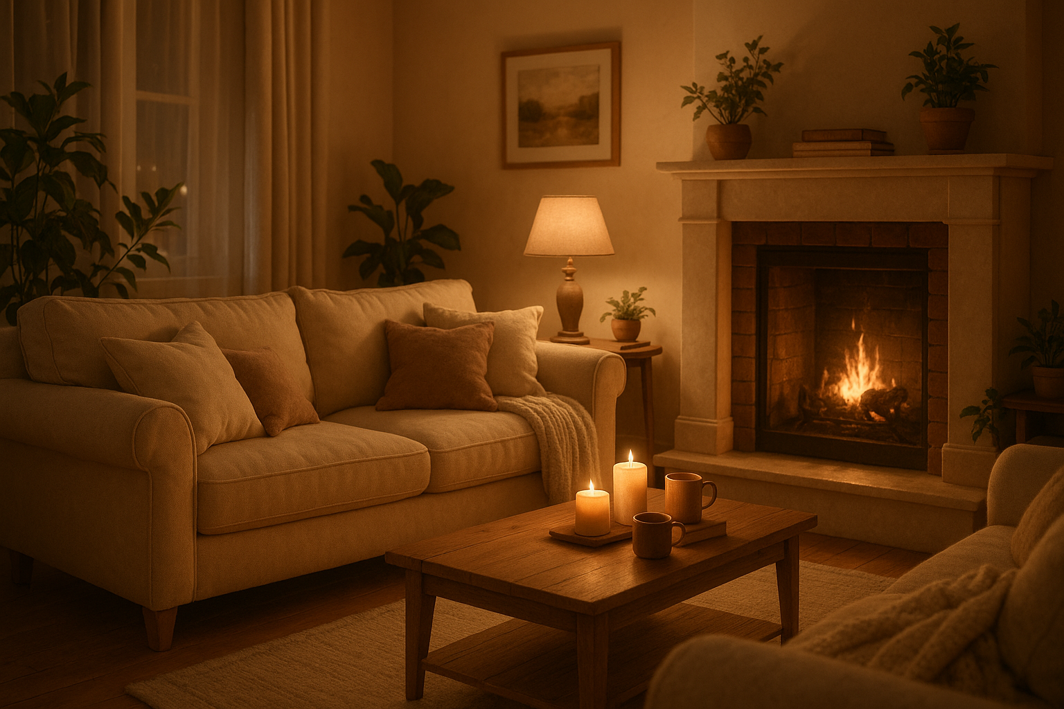 生成温馨家居氛围场景图