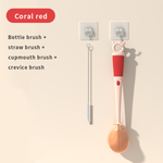 Casabella 4-in-1 Multi-Purpose Bendable SiliconeCleaning Brush, wine-glass Bendy Brush, Tumblerbottles Brush, Baby bottles Brush, Coffee mugsBrush,and more-Non-toxic, odorless, and heat-resistant,Extended Handle Version