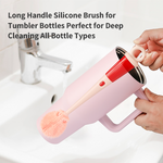 Casabella 4-in-1 Multi-Purpose Bendable SiliconeCleaning Brush, wine-glass Bendy Brush, Tumblerbottles Brush, Baby bottles Brush, Coffee mugsBrush,and more-Non-toxic, odorless, and heat-resistant,Extended Handle Version